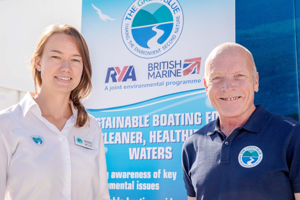 Image of Mike Golding MBE and Patron of The Green Blue standing with Kate Fortnam
