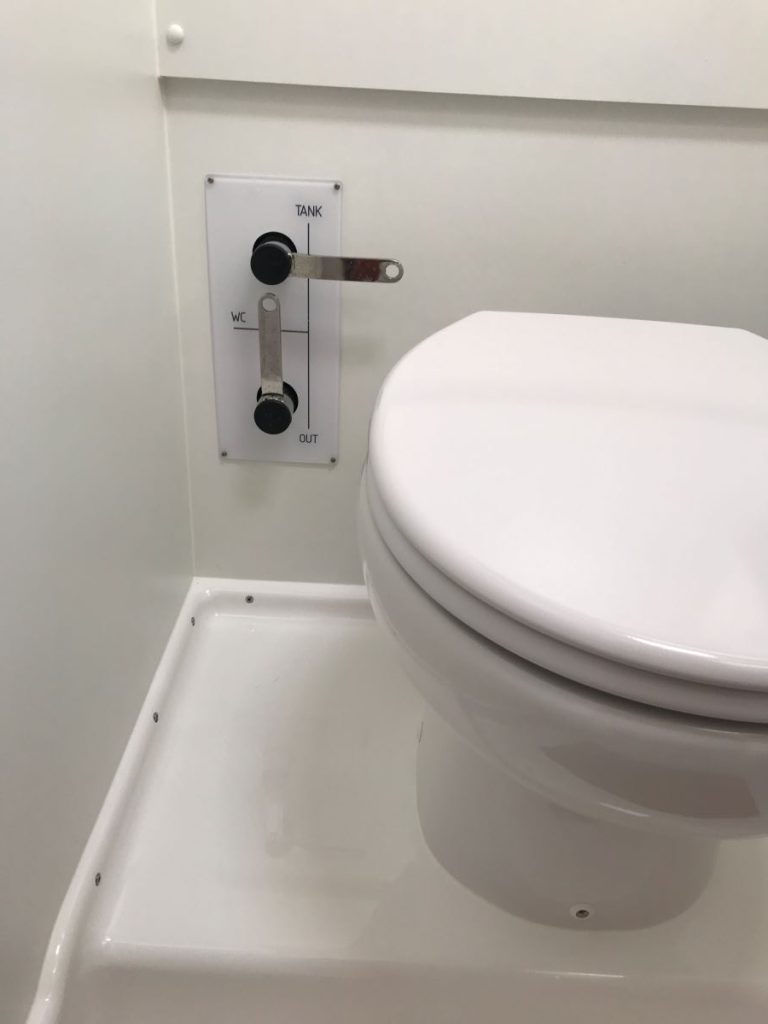 A toilet on a boat