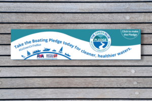 Image of The Green blue Boating Pledge banner graphic