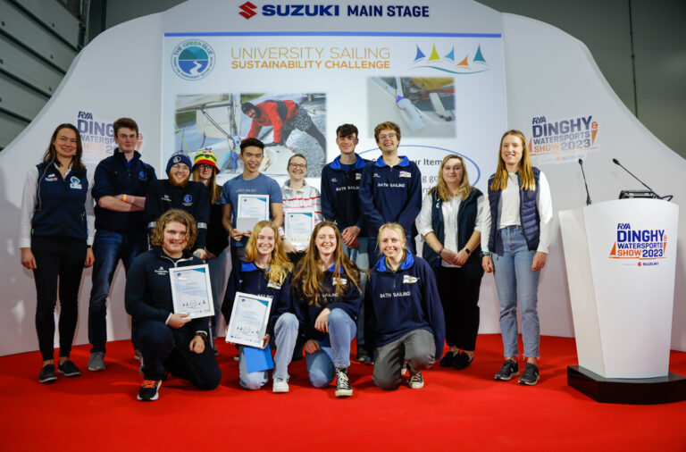 University Award winners on the main stage at RYA Dinghy Show